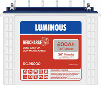 LUMINOUS RedCharge RC25000 200Ampere per hours (Ah) Tall Tubular Battery Tubular Inverter Battery(200Ah)