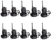 SNARIYOVSN Baofeng (10 Pcs) UHF 400-470 MHz Transceiver Portable Two-Way Radio BF-888S Intercom WT095 Walkie Talkie(Black)