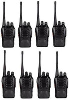 SNARIYOVSN Baofeng (8 Pcs) BF-888S UHF400-470 MHz Due Vie Ham Radio Handheld Ham Communicator Radiophonic WT110 Walkie Talkie(Black)