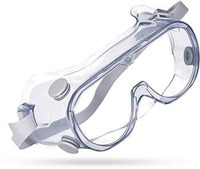 PRECLUSIVE E-50 FluFighter Eye Protective Gear, Light weight/Air vent/Transparent Eye Protection Safety Over Glasses Splash Resistant Laboratory  Safety Goggle(Free-size)