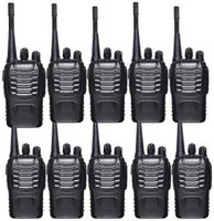 SNARIYOVSN Baofeng (10 Pcs) BF-888S UHF400-470 MHz Due Vie Ham Radio Handheld Ham Communicator Radiophonic WT107 Walkie Talkie(Black)