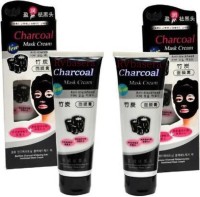 RVbasera Charcoal Peel Off Black Mask Face Pack with Activated Charcoal set of 2(260 ml)