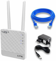 Oats Enterprises CPE 4G LTE Wi-Fi Sim card router 300 Mbps 4G Router(White, Dual Band)