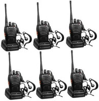 SNARIYOVSN Baofeng (6 Pcs) UHF 400-470 MHz 16CH Handheld Amateur Radio 2 Way Radio Long Range WT123 Walkie Talkie(Black)