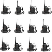 SNARIYOVSN Baofeng (12 Pcs) UHF 400-470 MHz 16CH Handheld Amateur Radio 2-Way Radio Long Range WT124 Walkie Talkie(Black)