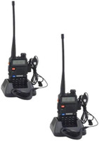 FELCRONIXS (Pack-2) UV-5R 136-174/400-480 MHz Dual-Band DTMF CTCSS DCS FM Transceiver UV Two-Way Radio WT19 Walkie Talkie(Black)