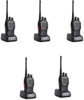 SNARIYOVSN Baofeng (5 Pcs) UHF 400-470 MHz 16CH Handheld Amateur Radio 2 Way Radio Long Range WT121 Walkie Talkie(Black)