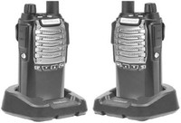 FELCRONIXS (Pack-2) UV-8D UHF/VHF Long Range Transceiver FM Radio Led Torch Wide Frequency Wireless WT22 Walkie Talkie(Black)