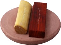 leshoppingcart Handmade Sandalwood Pata Board with Chandan Stick(Red & White Sandalwood Stick) (2), Best Item for Worship and Bring Good Luck from god (Pata with 2 Sandalwood Stick) (65 g)(65 g)