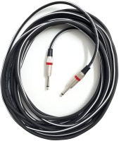 SeCro Premium 6.35mm (1/4 inch) Male to 6.35mm (1/4 inch) Male Mono Plug Cable (10 Meters) Microphone Cable(Black)