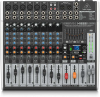Behringer XENYX X1222USB Premium 16-Input 2/2-Bus Mixer with XENYX Mic Preamps & Compressors Digital Sound Mixer