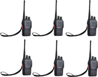 SNARIYOVSN Baofeng (6 Pcs) UHF 400-470 MHz 16CH Handheld Amateur Radio 2-Way Long Range Interphone LED Torch Microphone With Earpiece WT137 Walkie Talkie(Black)