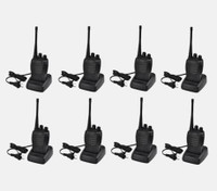 SNARIYOVSN Baofeng (8 Pcs) UHF 400-470 MHz 16CH Handheld Amateur Radio 2 Way Radio Long Range WT146 Walkie Talkie(Black)