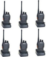 SNARIYOVSN Baofeng (6 Pcs) UHF 400-470 MHz 16CH Handheld Amateur Radio 2 Way Radio Long Range WT144 Walkie Talkie(Black)