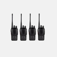 SNARIYOVSN Baofeng (4 Pcs) UHF 400-470 MHz 16CH Handheld Amateur Radio 2 Way Radio Long Range WT143 Walkie Talkie(Black)