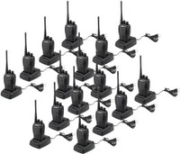 SNARIYOVSN Baofeng (16 Pcs) UHF 400-470 MHz 16CH Handheld Amateur Radio 2 Way Radio Long Range WT150 Walkie Talkie(Black)