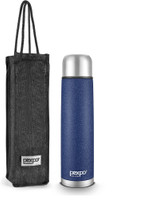 pexpo Flamingo 1000 ML Tri-ply Vacuum Insulated Steel Bottle 3X Durable with Jute Bag 1000 ml Flask(Pack of 1, Blue, Steel)