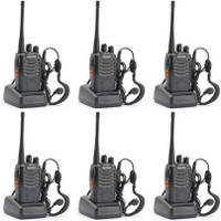 SNARIYOVSN Baofeng (6 Pcs) UHF 400-470 MHz 16CH Handheld Amateur Radio 2 Way Radio Long Range WT151 Walkie Talkie(Black)