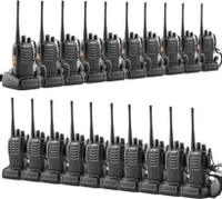 SNARIYOVSN Baofeng (20 Pcs) UHF 400-470 MHz 16CH Handheld Amateur Radio 2 Way Radio Long Range WT157 Walkie Talkie(Black)