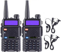 SNARIYOVSN Baofeng (2 Pcs) UV-5R Dual Band VHF/UHF136-174 MHz & 400-520 MHz Handheld Long Range Two-Way Radio WT167 Walkie Talkie(Black)
