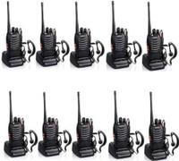 SNARIYOVSN Baofeng (10 Pcs) UHF 400-470 MHz 16CH Handheld Amateur Radio 2 Way Radio Long Range WT162 Walkie Talkie(Black)