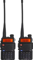 SNARIYOVSN Baofeng (2 Pcs) UV-5R Dual Band VHF/UHF136-174 MHz & 400-520 MHz Handheld Long Range Two-Way Radio WT176 Walkie Talkie(Black)
