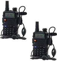 SNARIYOVSN Baofeng (2 Pcs) UV-5R Dual Band VHF/UHF136-174 MHz & 400-520 MHz Handheld Long Range Two-Way Radio WT199 Walkie Talkie(Black)