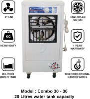 View NATURAL AIR COOLER 20 L Room/Personal Air Cooler(White, NAC_COM-20-20-2) Price Online(NATURAL AIR COOLER)