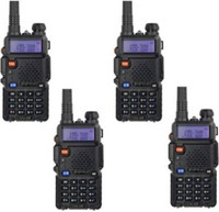 SNARIYOVSN Baofeng (4 Pcs) UV-5R Dual Band VHF/UHF136-174 MHz & 400-520 MHz Handheld Long Range Two-Way Radio WT211 Walkie Talkie(Black)