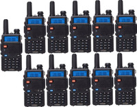 SNARIYOVSN Baofeng (11 Pcs) UV-5R Dual Band VHF/UHF136-174 MHz & 400-520 MHz Handheld Long Range Two-Way Radio WT205 Walkie Talkie(Black)