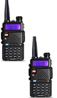 SNARIYOVSN Baofeng (2 Pcs) UV-5R Dual Band VHF/UHF136-174 MHz & 400-520 MHz Handheld Long Range Two-Way Radio WT226 Walkie Talkie(Black)