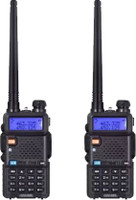 SNARIYOVSN Baofeng (2 Pcs) UV-5R Dual Band VHF/UHF136-174 MHz & 400-520 MHz Handheld Long Range Two-Way Radio WT228 Walkie Talkie(Black)