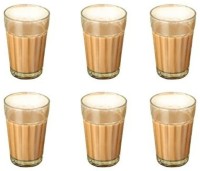 SiriusStar Pack of 6 Glass Cutting Tea Cup - Pack of 6 - 100 ML(Clear)