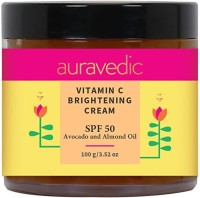 Auravedic Vitamin C Brightening Cream 100gm Sunscreen SPF 50 Vitamin C Face Cream(100 g)