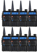 SNARIYOVSN Baofeng (8 Pcs) UV-5R Dual Band VHF/UHF136-174 MHz & 400-520 MHz Handheld Long Range Two-Way Radio WT242 Walkie Talkie(Black)