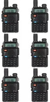 SNARIYOVSN Baofeng (6 Pcs) UV-5R Dual Band VHF/UHF136-174 MHz & 400-520 MHz Handheld Long Range Two-Way Radio WT232 Walkie Talkie(Black)