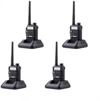 SNARIYOVSN Baofeng (4 Pcs) UV-5R Dual Band VHF/UHF136-174 MHz & 400-520 MHz Handheld Long Range Two-Way Radio WT251 Walkie Talkie(Black)