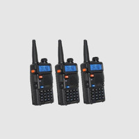 SNARIYOVSN Baofeng (3 Pcs) UV-5R Dual Band VHF/UHF136-174 MHz & 400-520 MHz Handheld Long Range Two-Way Radio WT243 Walkie Talkie(Black)