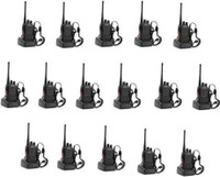 AMPLOX (Pack-16) BF-888S 400-470 MHz 16-CH Handheld Two-Way Radio Wireless Phone Long Range Premium Quality WT11 Walkie Talkie(Black)