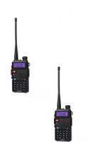 SNARIYOVSN Baofeng (2 Pcs) UV-5R Dual Band VHF/UHF136-174 MHz & 400-520 MHz Handheld Long Range Two-Way Radio WT272 Walkie Talkie(Black)