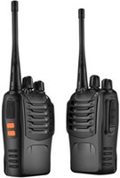 AMPLOX (Pack-2) BF-888S 400-470 MHz 16-CH Handheld Two-Way Radio Wireless Phone Long Range Premium Quality WT10 Walkie Talkie(Black)