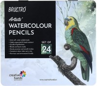 BRuSTRO Watercolour pencil 24 Round Shaped Color Pencils(Set of 1, Multicolor)