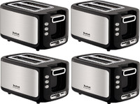 Tefal Stainless Steel Express pack of 4 850 W Pop Up Toaster(metallic grey)