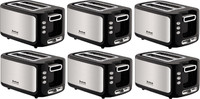 Tefal Stainless Steel Express pack of 6 850 W Pop Up Toaster(metallic grey)