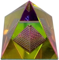 SHRI LAXMI ENTERPRISES MULTICOLOUR PYRAMID (CRYSTAL) Decorative Showpiece  -  5 cm(Brass, Multicolor)
