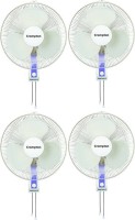Crompton High flo 400mm wall mounted pack of 4 400 mm 3 Blade Wall Fan(light grey, Pack of 4)