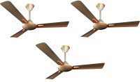 Crompton Aura prime antidust butter scotch pack of 3 1200 mm 3 Blade Ceiling Fan(Butter Scotch, Brown, Pack of 3)