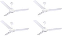 Crompton High Speed pack of 4 1200 mm 3 Blade Ceiling Fan(Opal white, Pack of 4)