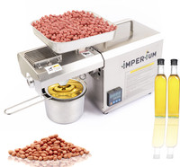 Imperium 600 Watt Organic Stainless Steel Temperature Controller Oil Press Machine Peanut Oil Machine Coconut Oil Machine Sesame Sunflower Almond Walnut Mustard Flex Seeds Oil Machine TC - 04 600 W Food Processor(Silver Metal)