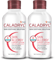 Caladryl Skin Allergy Expert Lotion and Soothing Solution for Face & Body Liquid(2 x 125 ml)